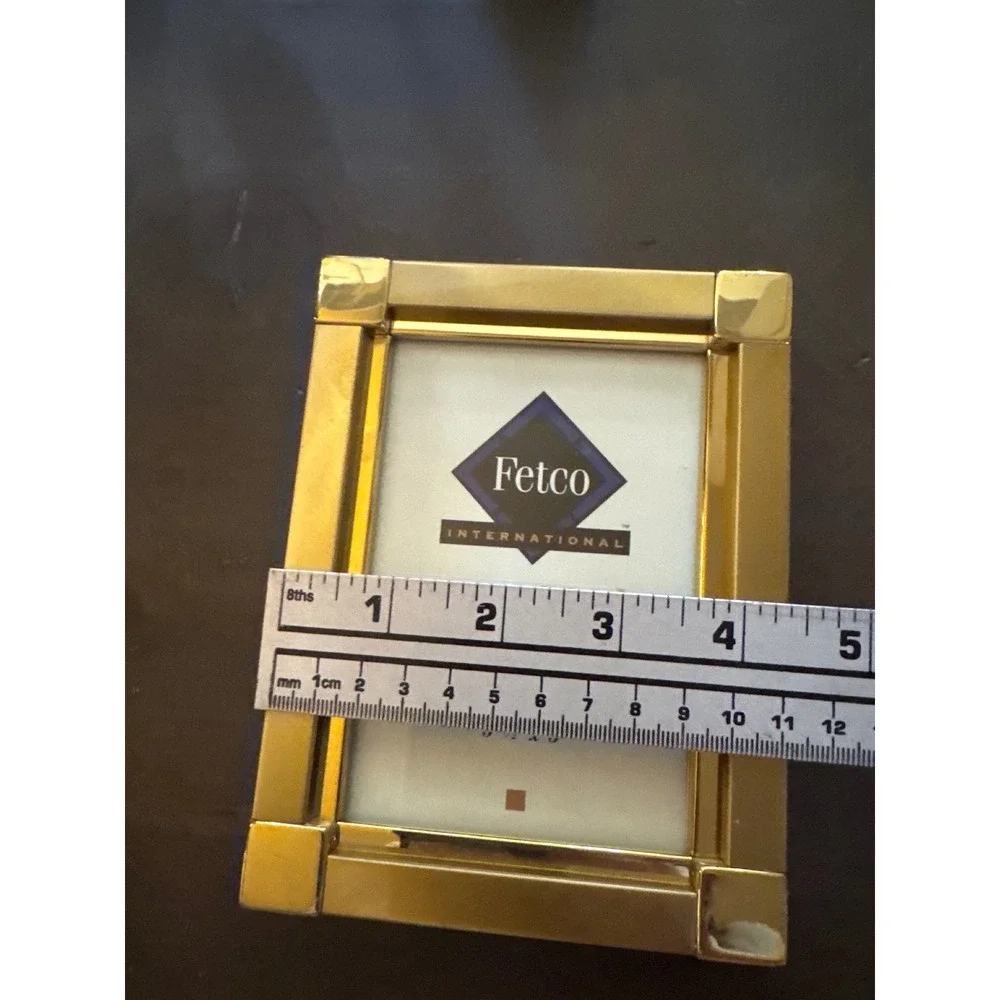 Fetco International Beacon Hill Solid Brass Picture Frame 3.5x5 Gold Lacquered